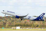 Aegean Airbus A321-271NX SX-NAM beim Start in Düsseldorf 11.10.2024