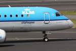 KLM cityhopper, PH-EZK, Embraer, 190 STD (Bug/Nose), 03.04.2015, DUS-EDDL, Düsseldorf, Germany