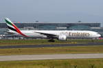 Emirates Boeing B777-31H(ER) A6-EBT, cn(MSN): 32730,
Frankfurt Rhein-Main International, 19.05.2018.