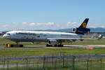 Lufthansa Cargo, McDonnell Douglas MD-11F D-ALCH cn(MSN): 48801,  Cargo Human Care , Frankfurt Rhein-Main International, 25.05.2019.