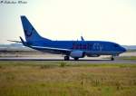 Jetairfly (TUI Airlines Belgium) Boeing 737-7K5 OO-JAO. Am 12.08.2012 in Frankfurt (a) Main Flughafen.