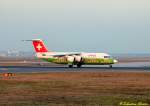 Swiss International Air LinesBAE Systems Avro 146-RJ100 HB-IYS. Am 16.03.2015 in Frankfurt (a) Main Flughafen.