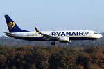 Ryanair Boeing 737-8-200 MAX EI-HGY bei der Landung in Köln 3.11.2024