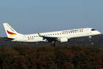 German Airways ERJ-190LR D-AWSI bei der Landung in Köln 3.11.2024