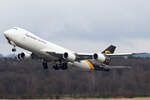 UPS Boeing 747-8F N613UP beim Start in Köln 26.1.2025