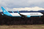 Maersk Air Cargo Boeing 767-3P6ER/BDSF OY-SYD bei der Landung in Köln 26.1.2025