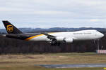 UPS Boeing 747-8F N633UP bei der Landung in Köln 26.1.2025