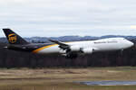 UPS Boeing 747-8F N618UP bei der Landung in Köln 26.1.2025