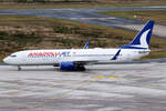 Anadolujet Boeing 737-8JP TC-JZO rollt zum Terminal in Köln 26.1.2025