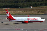 Air Berlin, D-ABKN, Boeing B737-86J, Köln-Bonn (CGN), rollt zum Start nach Palma de Mallorca (PMI). 16.10.2016
