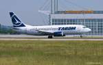 Tarom, YR-BGE  Timisoara , B737-38J bei der Landung in MUC aus Bukarest (OTP) 17.06.2013