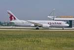 Qatar Airways, A7-BCB, B787-8 beim Start in MUC nach Doha (DOH) 18.06.2013