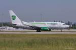 Germania, D-AGES, B737-75B(W) bei der Landung in MUC aus Sulaymaniyah (ISU) 19.06.2013