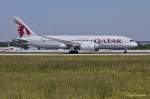 Qatar Airways, A7-BCL, B787-8 beim Start in MUC nach Doha (DOH) 19.06.2013