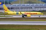 TUIfly, D-AHFI, B737-8K5(W) in MUC nach der Landung aus Jerez de la Frontera (XRY) 01.07.2013