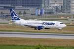 Tarom, YR-BGE  Timisoara , B737-38J in MUC nach der Landung aus Bukarest (OTP) 08.07.2013