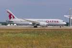 Qatar Airways, A7-BCB, B787-8 beim Start in MUC nach Doha (DOH) 09.07.2013