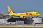 TUIfly, D-AHFT, B737-8K5(W) in MUC im Anflug aus Kos (KGS) 17.07.2013