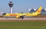 D-ATUB / TUIfly / B737-8K5(W) bei der Landung in MUC aus Patras (GPA) 02.08.2013