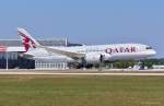 A7-BCK / Qatar Airways / B787-8 in MUC bei der Landung aus Doha (DOH) 16.08.2013