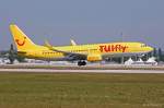 D-ATUJ / TUIfly / B737-8K5(W) in MUC bei der Landung aus Patras (GPA) 16.08.2013