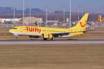 D-AHFT / TUIfly / B737-8K5(W) in MUC bei der Landung aus Las Palmas (LPA) 28.12.2013