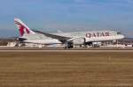 A7-BCL / Qatar Airways / B787-8 bei der Landung in MUC aus Doha (DOH) 28.12.2013