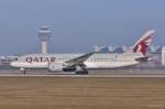 A7-BCD / Qatar Airways / B767-8 beim Start in MUC nach Doha (DOH) 01.02.2014