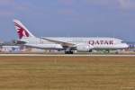 A7-BCE / Qatar Airways / B787-8 in MUC beim Start nach Doha (DOH) 26.03.2014