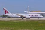 A7-BCE / Qatar Airways / B787-8 in MUC beim Start nach Doha (DOH) 19.05.2014