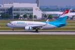 LX-LGS / Luxair / B737-7C9(W) bei der Landung in MUC aus Lyon (LYS) 03.06.2014