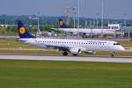 D-AEBP / LH-CityLine / ERJ 195LR nach der Landung in MUC aus Münster-Osnabrück (FMO) 04.06.2014