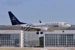 YR-BGF  Braila  / Tarom / B737-78J(W) vor der Landung in MUC aus Bukarest (OTP) 16.06.2014