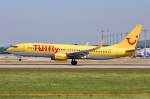 D-AHFV / TUIfly / B737-8K5(W) in MUC bei der Landung aus Mahon (MAH) 03.07.2014