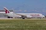 A7-BCA / Qatar Airways / B787-8 beim Start in MUC nach Doha (DOH) 08.08.2014