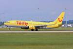 D-AHFY / TUIfly / B737-8K5(W) bei der Landung in MUC aus Dalaman (DLM) 18.08.2014