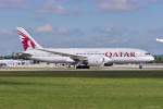 A7-BCJ / Qatar Airways / B787-8 beim Start in MUC nach Doha (DOH) 28.08.2014