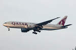 Qatar Airways Cargo, A7-BFQ, Boeing B777-F, msn: 66335/1610, 05.Juli 2024, MXP Milano Malpensa, Italy.

