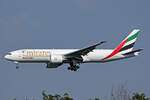 Emirates Sky Cargo, A6-EFK, Boeing B777-F1H, msn: 35611/1088, 10.Juli 2024, MXP Milano Malpensa, Italy.