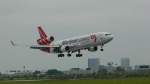 MD11 von Martinair Cargo mit der Kennung PH-MCR am 26.9.2009 kurz vor der Landung in Amsterdam.