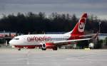 AIRBERLIN Ankunft am Flughafen Salzburg Boeing 737-7K5 D-AHXD 15.01.2011