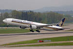 Singapore Airlines, 9V-SWT, Boeing B777-312ER, msn: 34585/759, 23.April 2022, ZRH Zürich, Switzerland.