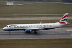 BA CityFlyer, G-LCYR, Embraer ERJ-190SR, msn: 19000563, 22.Januar 2025, ZRH Zürich, Switzerland.