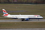 BA CityFlyer, G-LCYU, Embraer ERJ-190LR, msn: 19000674, 24.Januar 2025, ZRH Zürich, Switzerland.