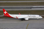 Helvetic Airways, HB-JVX, Embraer ERJ-190LR, msn: 19000603, 24.Januar 2025, ZRH Zürich, Switzerland.