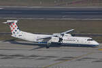 Croatia Airlines, 9A-CQF, Bombardier DHC-8 402, msn: 4301,  Primorje ,  Bravo Vatreni Fussball Sticker, 21.Februar 2025, ZRH Zürich, Switzerland.