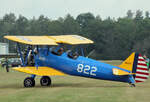 Boeing A 75N1 Stearman, N 351AH, Stearman and Friends 2021, Flugplatz Bienenfarm 03.07.2021