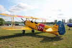 Private Boeing  A 75N Stearman, D-EQXL, Flugplatz Bienenfarm, 07.08.2021