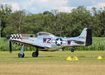 Private North American P-51D Mustang, NL-51ZW, Flugplatz Bienenfarm, 07.07.2024