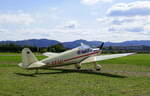 Klemm KL 107C, D-EFAH, 3-sitziges Reiseflugzeug, Tiefdecker in Holzbauweise, Erstflug 1959, Kolbenmotor 150PS, Reisegeschwindigkeit 170Km/h, Reichweite 750Km, Flugplatzfest am 15.09.24 in Offenburg